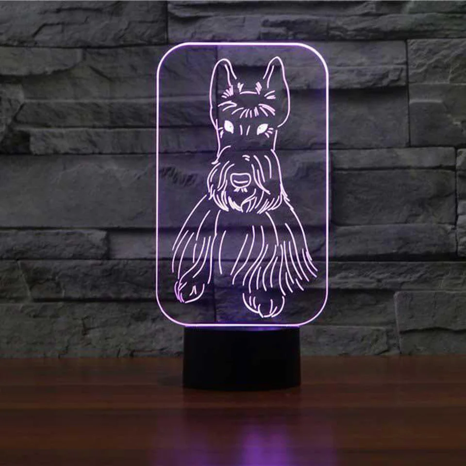 Светодиодсветодиодный RGB подсветка для собаки Lamparas 7 цветов настольный