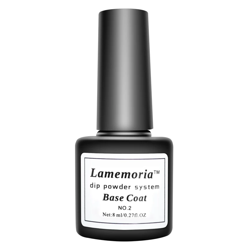 NO.2 Base Coat 8ml 20 цветов погружающийся порошок пигментная пыль дизайн ногтей акриловая французская система Dip комплект украшения для ногтей натуральный сухой верхний базовый слой активатор - Цвет: NO.2 Base Coat 8ml