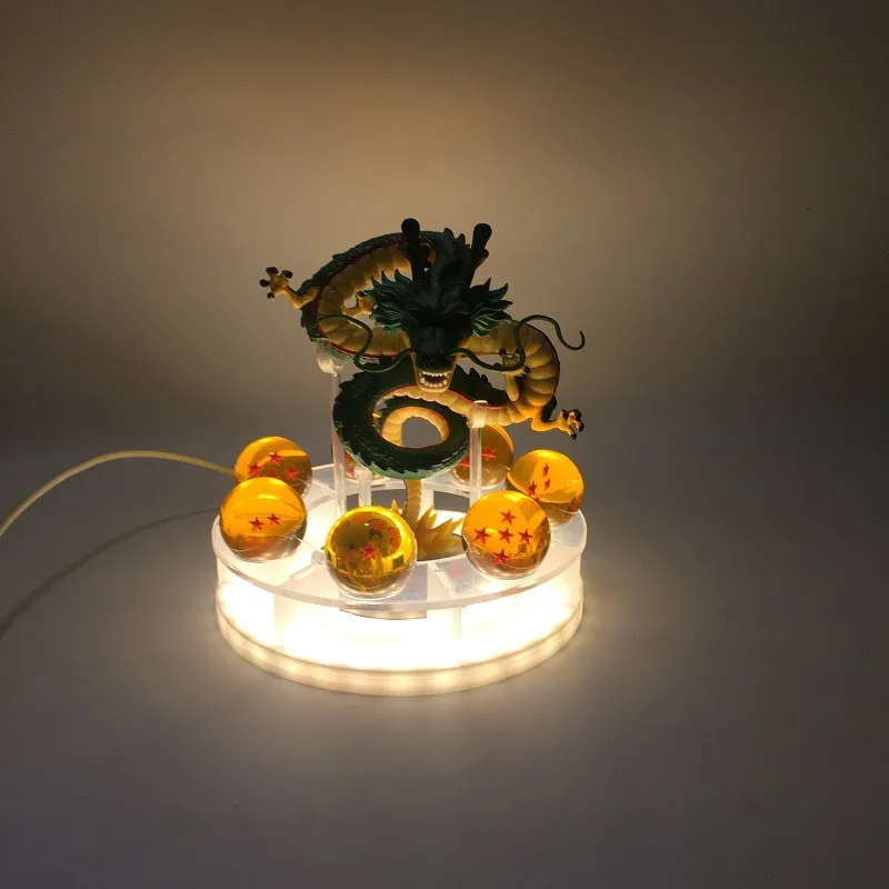 С рисунками из комикса «Жемчуг дракона», Shenron хрустальный шар светодиодный Ночной светильник с надписью: "DragonBall Z лампа USB Мощность Shenlong с рисунками из комикса «Жемчуг дракона», супер Lampara модели игрушки с дистанционным управлением M3695