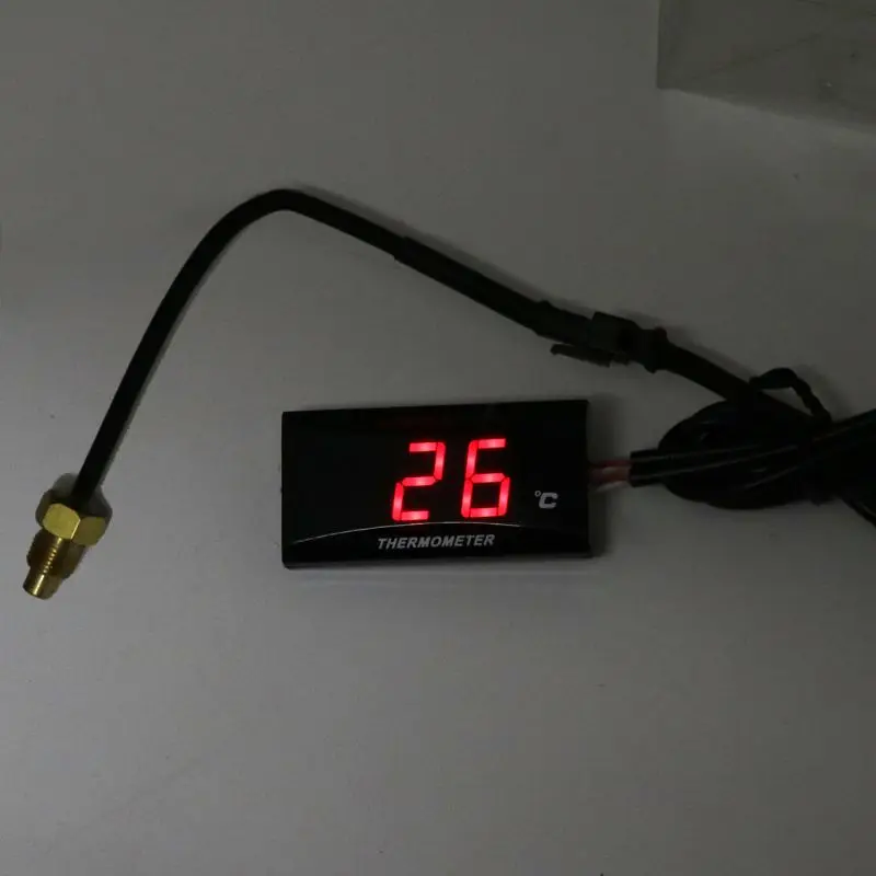 Universal Motorcycle LCD Digital Thermometer Instrument Water Temp Meter Gauge 