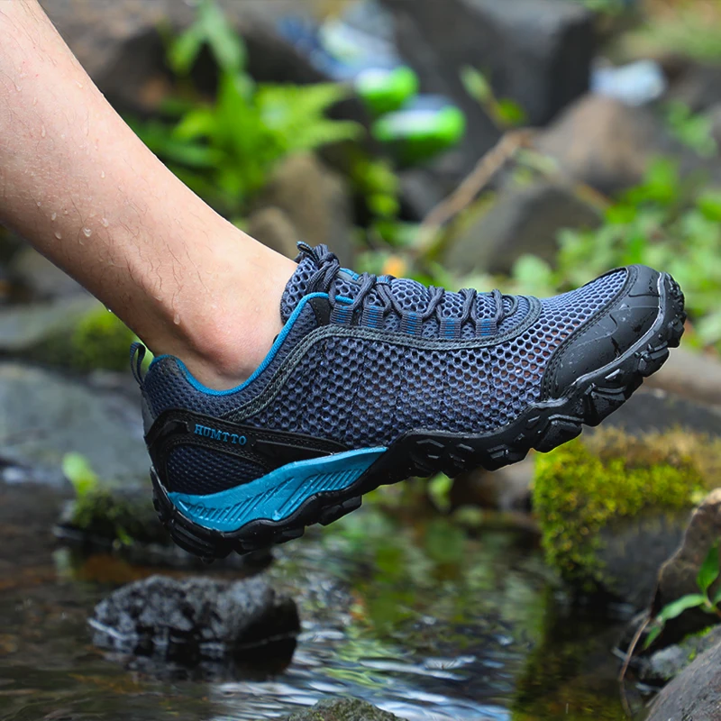 HUMTTO Hiking Shoes Men Breathable Outdoor Sports Climbing Shoes hunting shoes women Trekking Sneakers ankle boots Tactical shoe