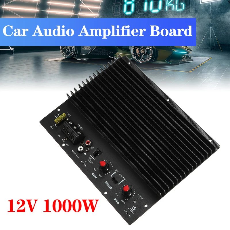 12V 1000W Mono Car Audio Amplifier Powerful Bass Subwoofer Amplifier