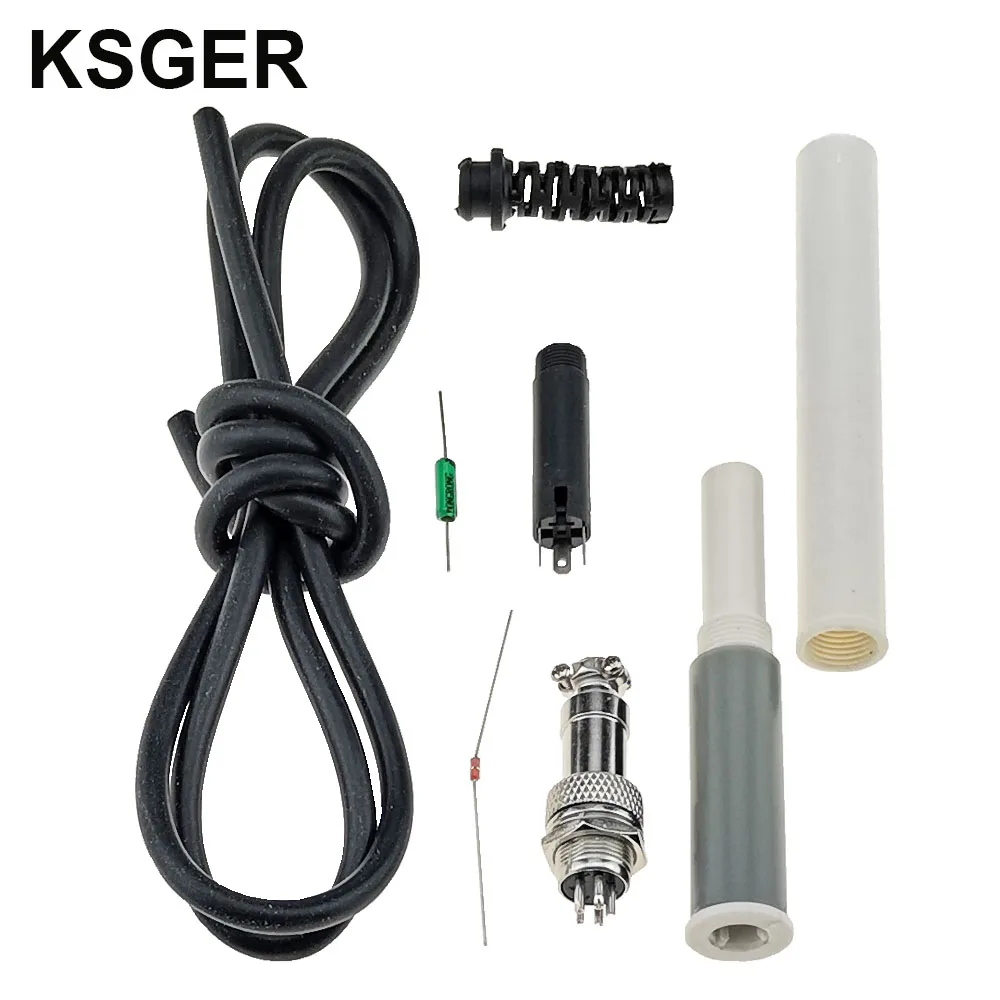 Color 2 KSGER T12 комплекты кистей ABS FX9501 ручка для STM32 OLED паяльная станция Советы Инструменты для ремонта силиконовый кабель GX12-5 сна - Цвет: Color 2