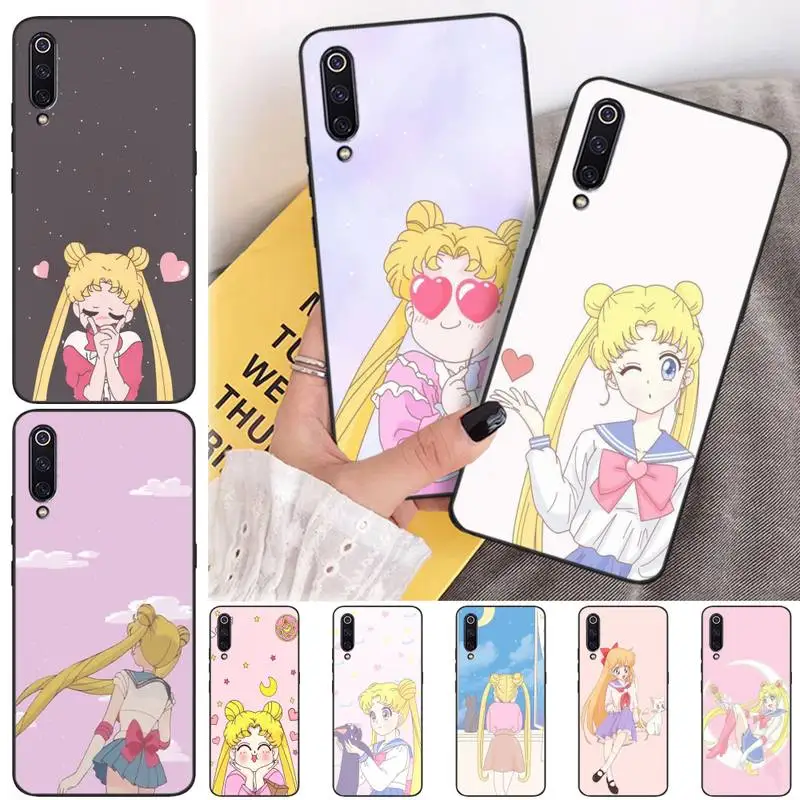 Ivits Сейлор Мун черный ТПУ мягкий резиновый чехол для телефона Xiaomi mi 6 6plus a2 8 8se a2lite