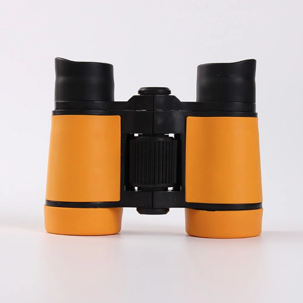 Orange Резиновые 4x30 пластиковые детские бинокли карманный размер телескоп уличные игры подарки для мальчиков и девочек 5 цветов на выбор - Цвет: Orange