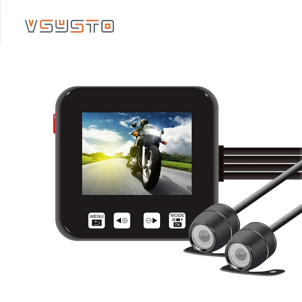VSYSTO c6 моторегистратор видеорегистратор мотоциклетная камера с двойным DVR