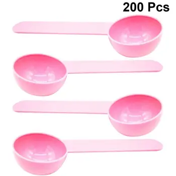 

200Pcs DIY Facial Mask Measuring Spoons for 15g Long Handle Scoop Mask Powder Gauge Beauty Tools for Home Beauty Salon (Pink)