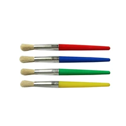 Poignée en plastique Portable pour la maison ou l'école, pour les enfants débutants, peinture à l'huile, fournitures d'art colorées, pinceau d'artiste 