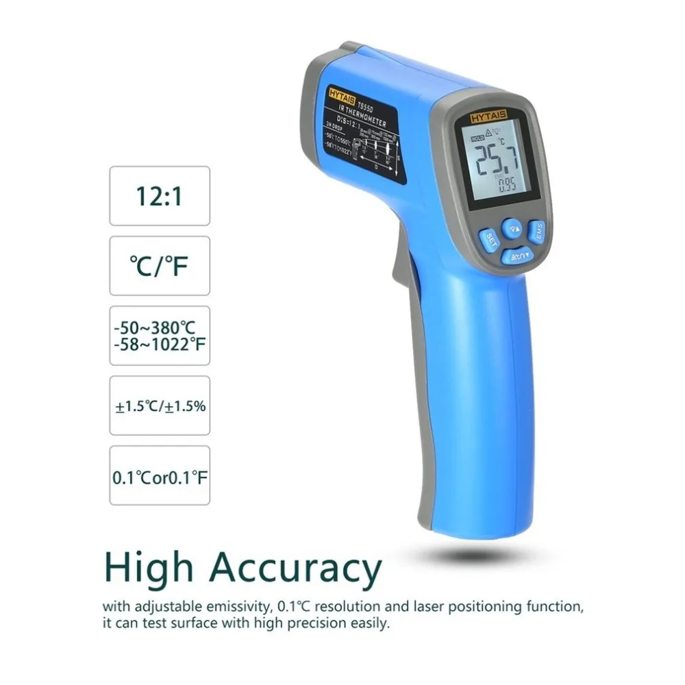 Digital Infrared Handheld Temperature Gun Thermometer Non-Contact IR Laser BE
