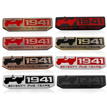 

1pcs Metal Decorative 1941 Commemorative styling Car Sticker For JEEP Guide Wrangler Free Guest Grand Cherokee Jeep Accessories