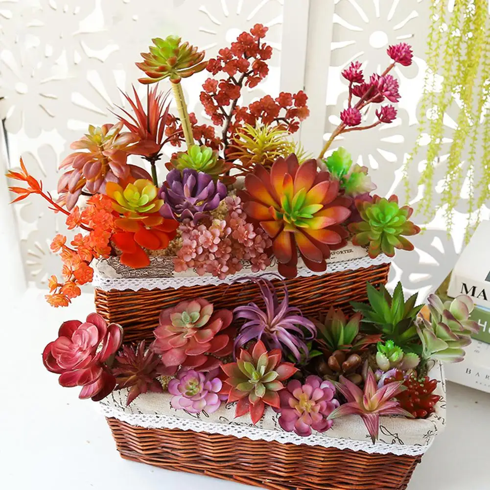1 шт. искусственное суккулентное растение ярких цветов DIY домашний офисный