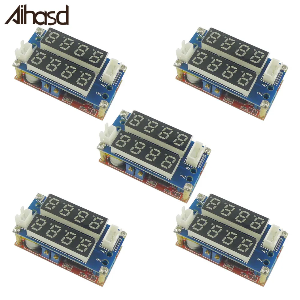

High Quality 5A Constant Current/ Voltage LED Driver Battery Charging Module With Voltmeter Ammeter Free Shipping 5PCS/LOT