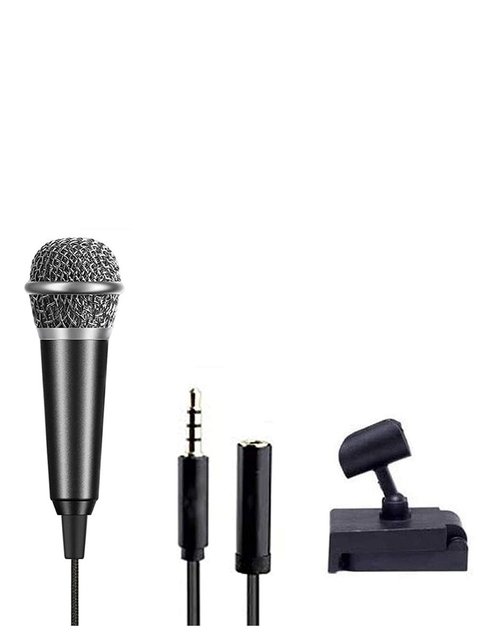 3.5mm Stereo Studio Mic KTV Karaoke Mini Microphone For Cell Phone Laptop PC Desktop Small Size Mic