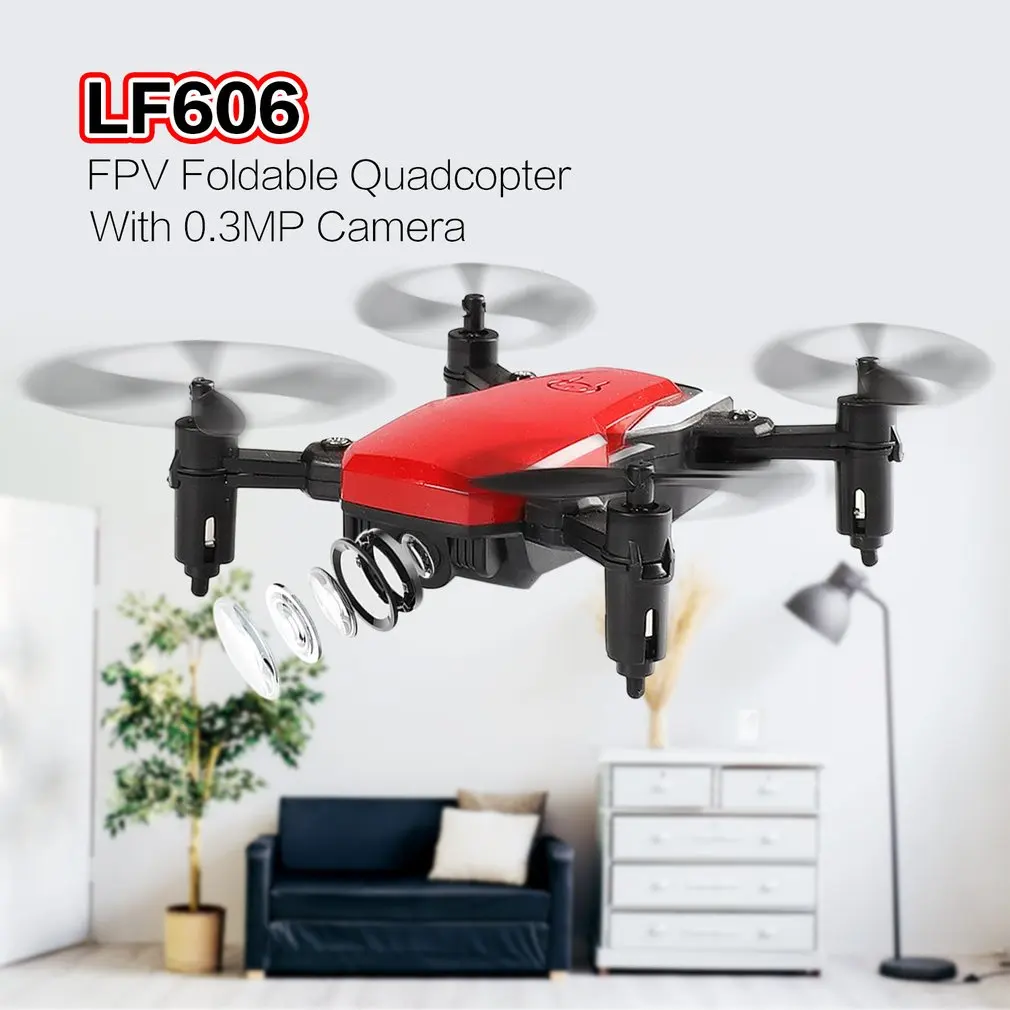 LF606 Квадрокоптер мини-Дрон с камерой 720P FPV Профессиональная HD Складная камера дроны высота удержания детей ChristmsToy