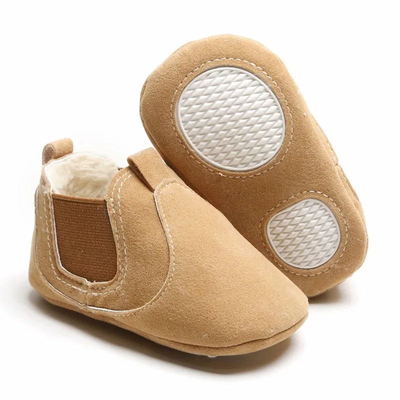 DOGEEK/зимняя детская обувь из искусственной кожи; мокасины для малышей; детская обувь с леопардовым принтом; нескользящая обувь для малышей; обувь для новорожденных мальчиков и девочек - Цвет: beige