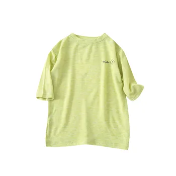 

WLG Girls Long Style T Shirt Kids Grass Green Letter Printed T Shirts Spring Loose Long Sleeve Casual Tops Baby Girl Clothes