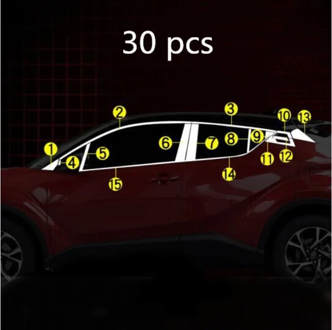 Автомобиль Стайлинг из нержавеющей стали Стекло окно гарнир pillar отделка для Toyota