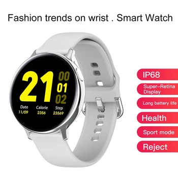 

New Round ECG+PPG Heart Rate Monitor Waterproof IP68 Weather Smart Watch Professional Sport Smart Watch Men Women S20