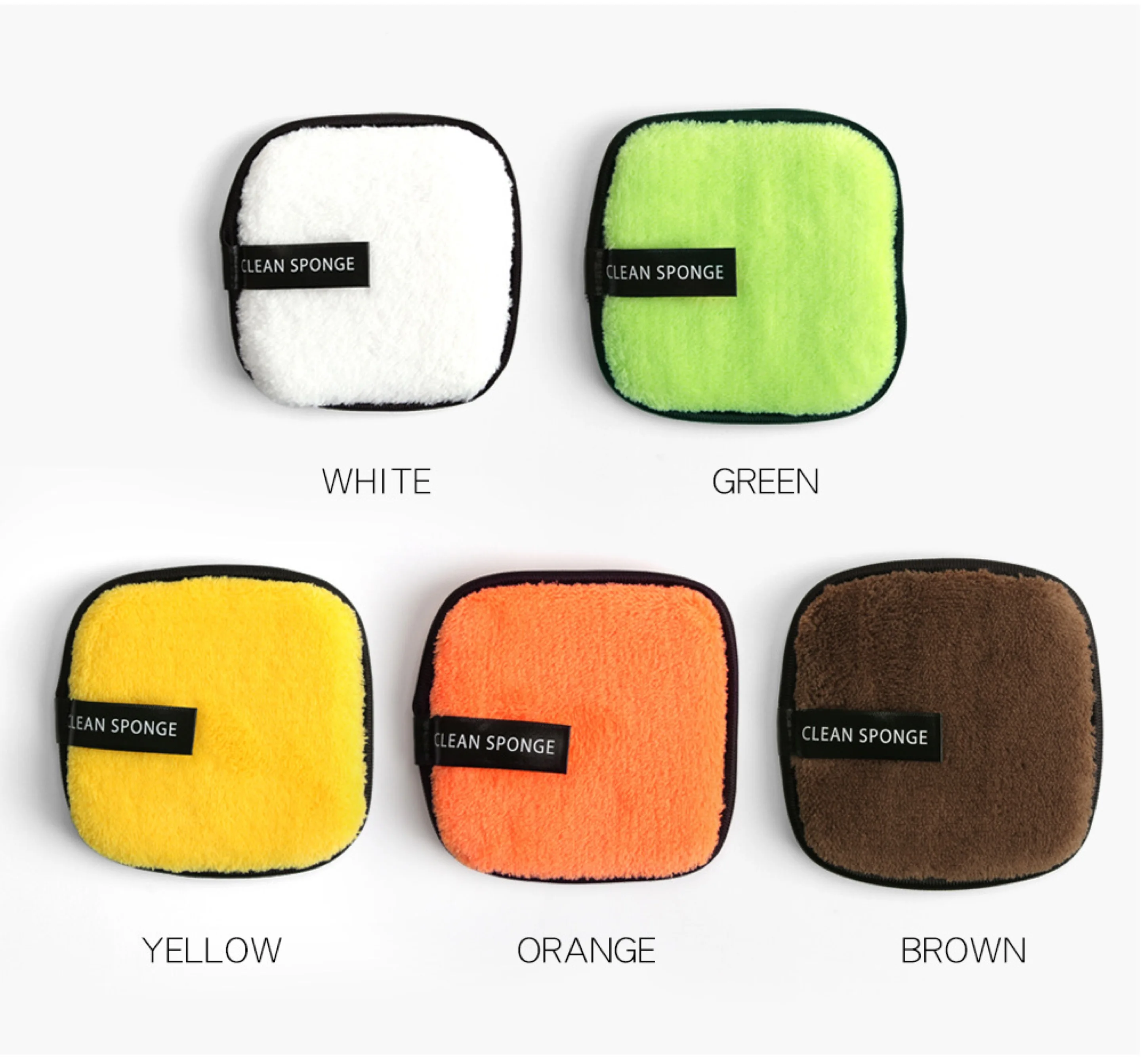 5PCS Reusable Makeup Remover Discs Face Makeup Eraser Cotton Pads Soft Microfiber Makeup Remover Cloth Facial 2