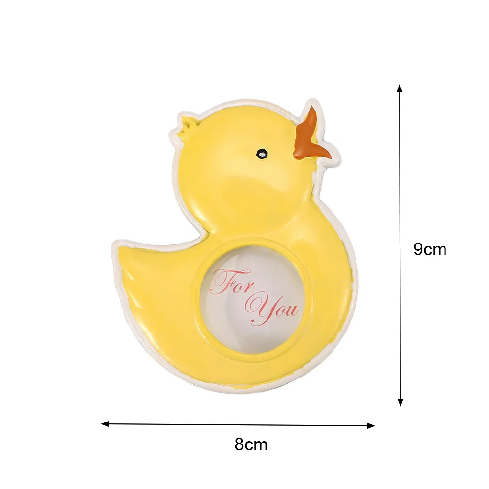 Lovely Yellow Duckling Shape Photo Frame Baby Shower Boy Kids Birthday Party Mini Picture Photo Frame Home Decor