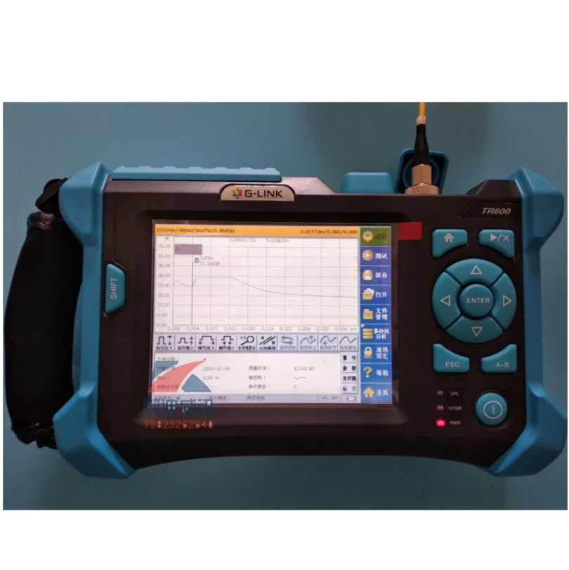 G LINK OTDR TR600 38/36 дБ SM 1310/1550/1625nm PON оптический временной домен рефлектометр волоконно