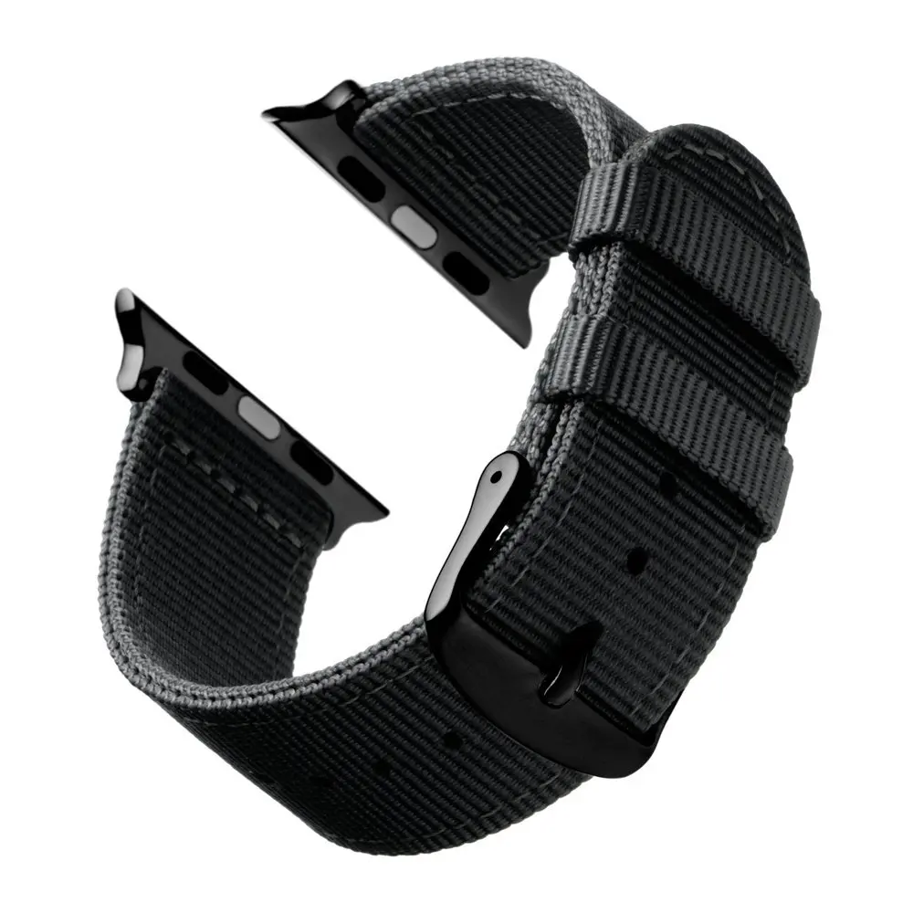 Black Black Eastar легкий дышащий водонепроницаемый нейлоновый ремешок для apple watch 5 ремешок 42 мм 38 мм для iWatch serise 4 3 2 1 ремешок для часов - Цвет ремешка: Black Black