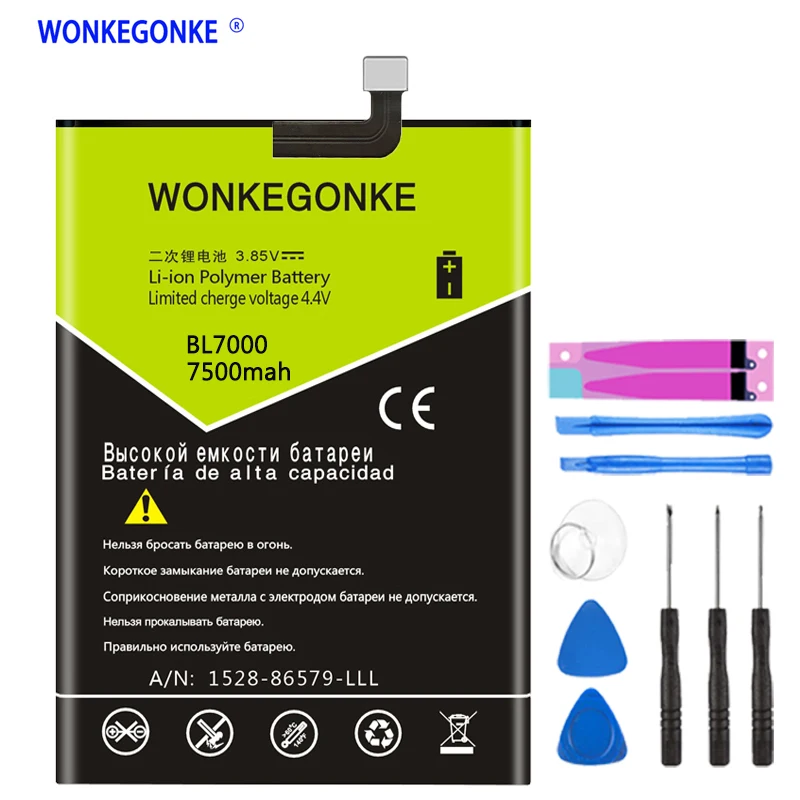 Аккумулятор WONKEGONKE Для DOOGEE BL7000 с номером отслеживания|Аккумуляторы для мобильных