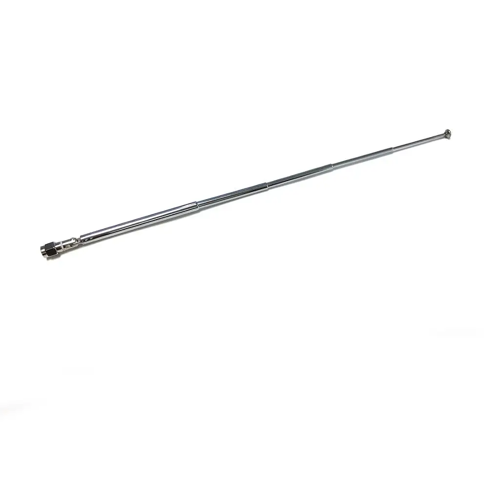Replacement 100mm 5 Sections Telescopic Antenna SMA Male Connector Total 300mm Long Radio TV DIY 1PC