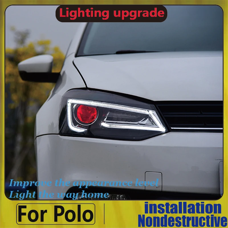 Светодиодная фара в сборе для VOLKSWAGEN Polo Mk5 передняя Vento Cross 2011-2017 год | Автомобили и