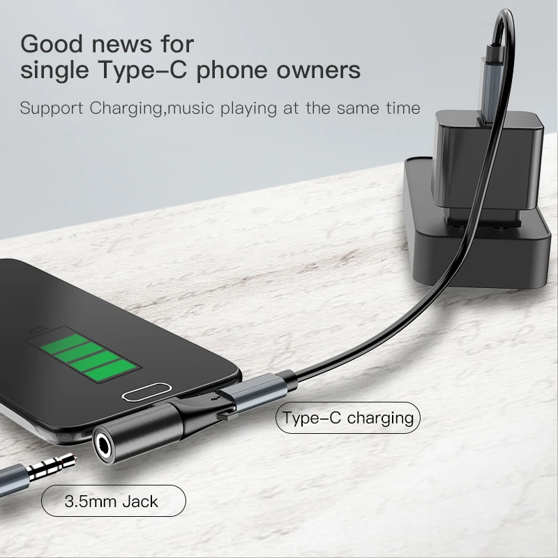 ACCEZZ type C до 3,5 мм адаптер USB для Xiao mi note 7 mi 9 6 huawei P20 type-C OTG зарядный кабель Jack удлинитель для наушников