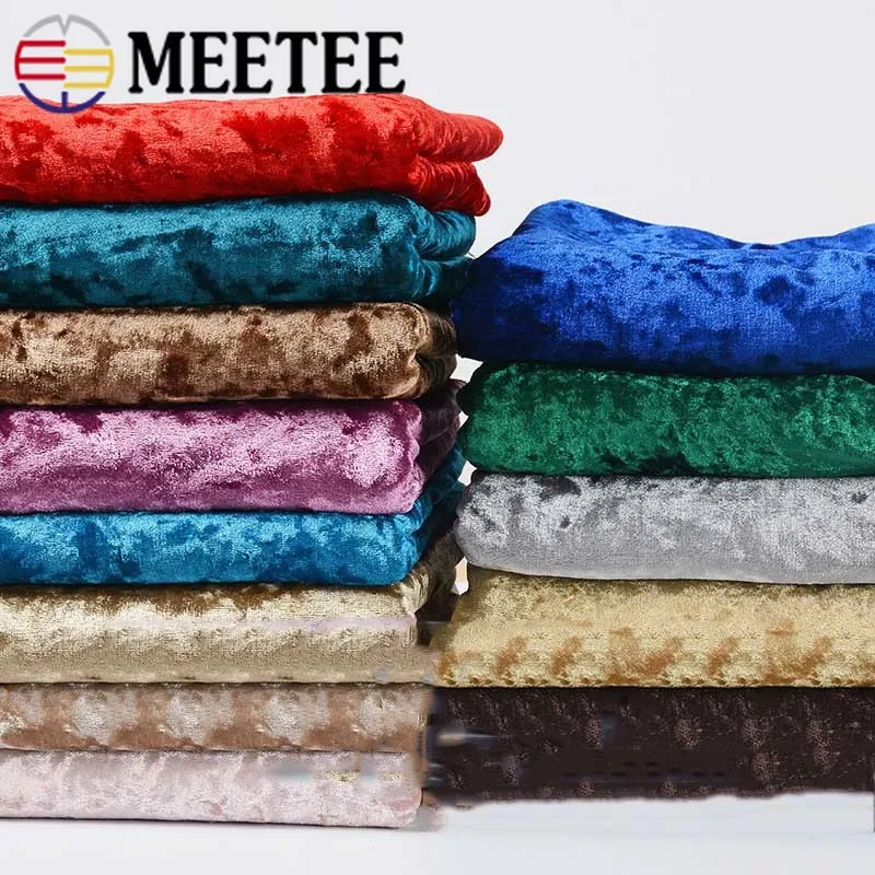 Meetee 50/100x160 см, плотная бархатная ткань, ледяной бархат, занавеска, скатерть для фона, одежда, Свадебное Ремесло, декоративная ткань AP635