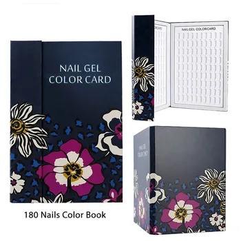 

180 Colors Nail Tips Display Book Professional Model Nail Gel Polish Color Display Box Chart Painting Manicure Nail Art Tools