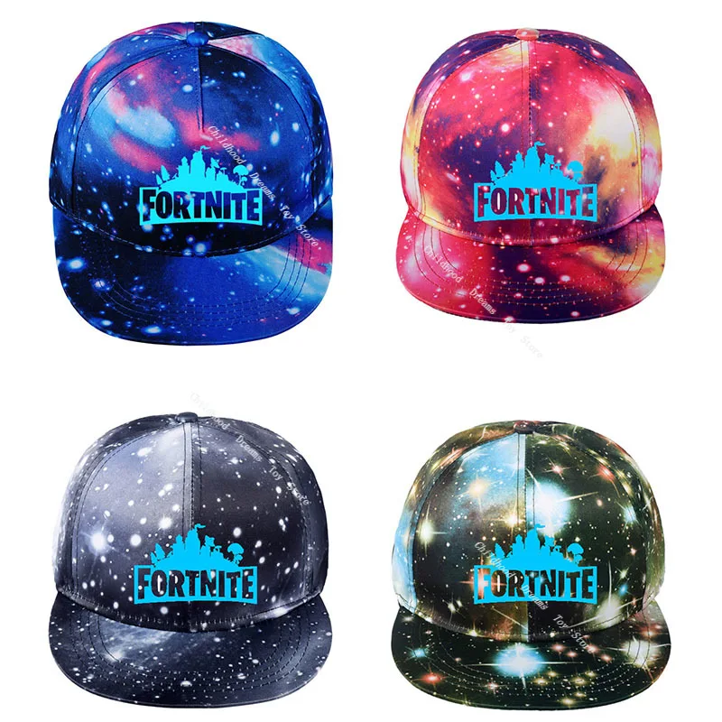Gorro luminoso de Fortnite para niños y adultos, gorra de béisbol de lona con cielo estrellado, ajustable, regalo de cumpleaños