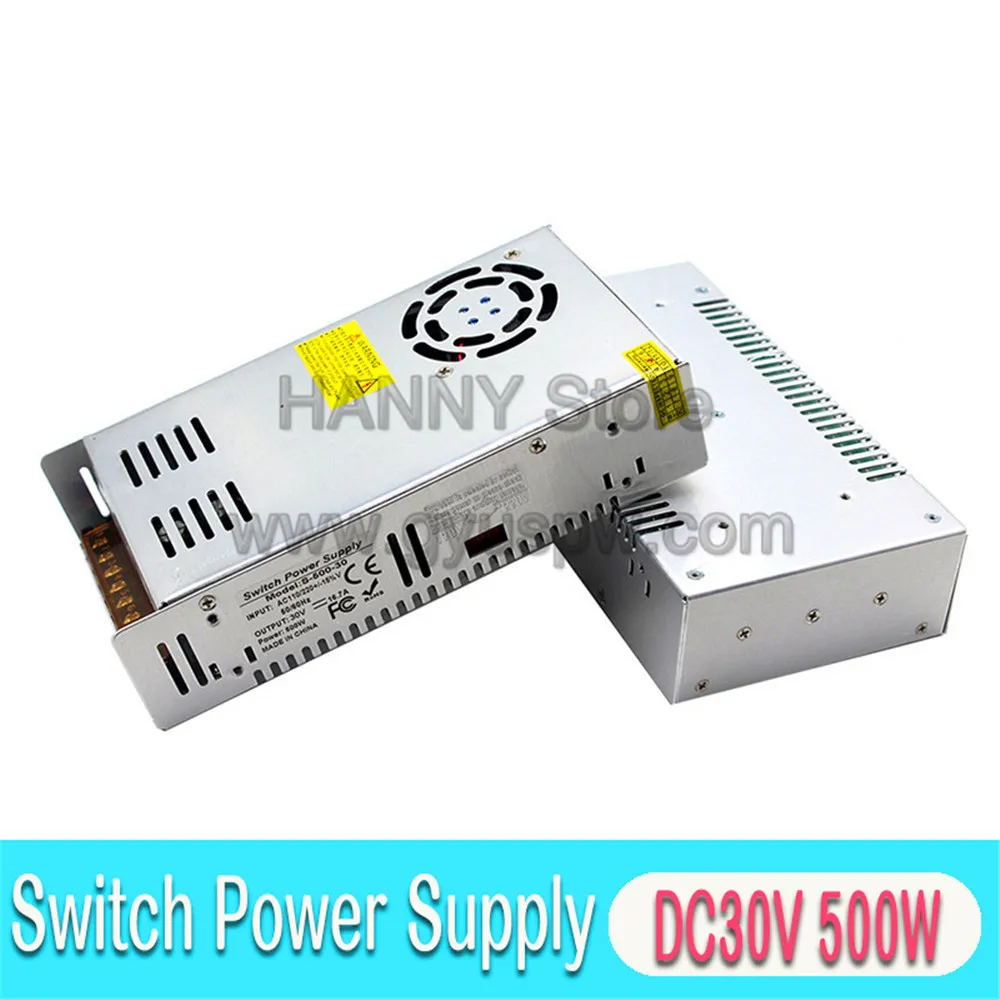 500W 16.7A 30V импульсный источник питания DC Драйвер Трансформаторы для освещения 110V 220V AC DC30V SMPS для освещения 3D печати CNC камеры