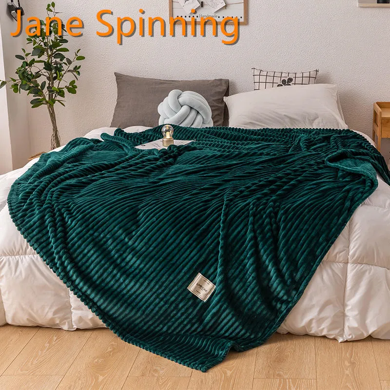 Мягкое фланелевое одеяло Jane зеленое односпальное двуспальное теплое пледы для