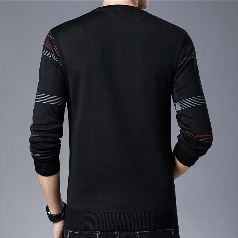 MIACAWOR мужской свитер, флисовый теплый пуловер, Мужская зимняя трикотажная кофта, Hombre, Повседневная Клетчатая Мужская одежда Y245