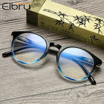 

Elbru Round Frame Reading Glasses For Men Women Computer Optical Eyeglasses Hyperopia Anti Blue Light Reading Glasses Eyewear