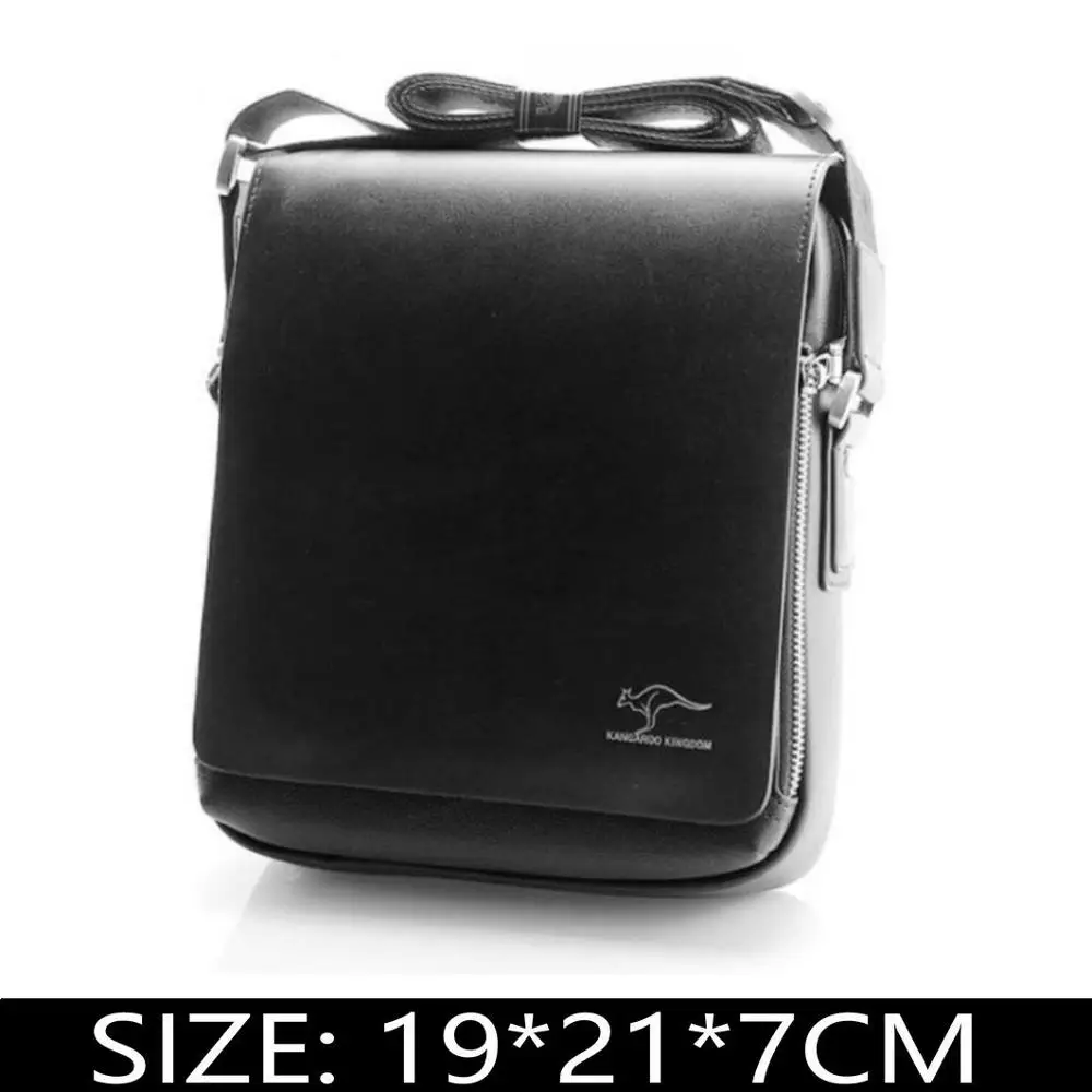 Новое поступление Роскошная брендовая мужская сумка-мессенджер винтажная кожаная сумка на плечо Красивые повседневные сумки через плечо - Цвет: Black 19x21x7cm