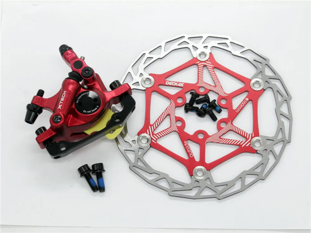 Red Front DECK RED Зум HB-100 тормоз для велосипеда MTB HB100 велосипедные тормоза суппорт w роторы части велосипеда гидравлический поршень двухсторонний - Цвет: Red Front DECK RED