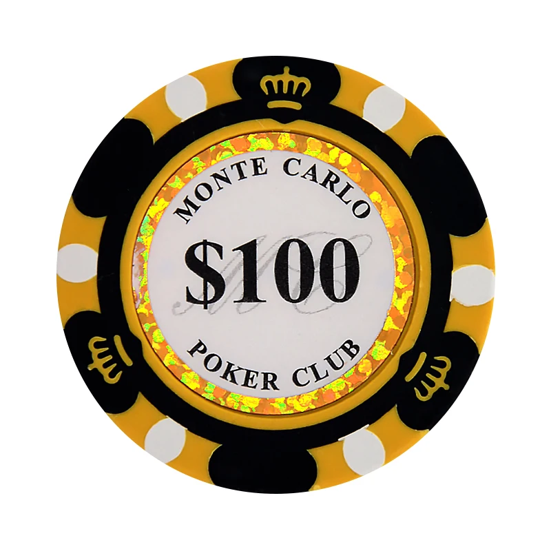 

Clay Poker Chips 14g Sets Casino Poker Coins 40mm Coin Poker Chips Entertainment Custom Texas Hold'em Dollar Coins 10pcs/pack