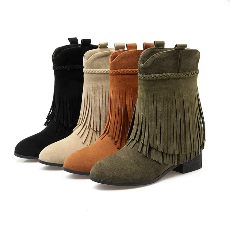 

Women's Rubber Boots Round Toe Booties Ladies Low Heels booties Shoes Boots-women Lace Up Rain Ankle 2019 Large Size Cotton