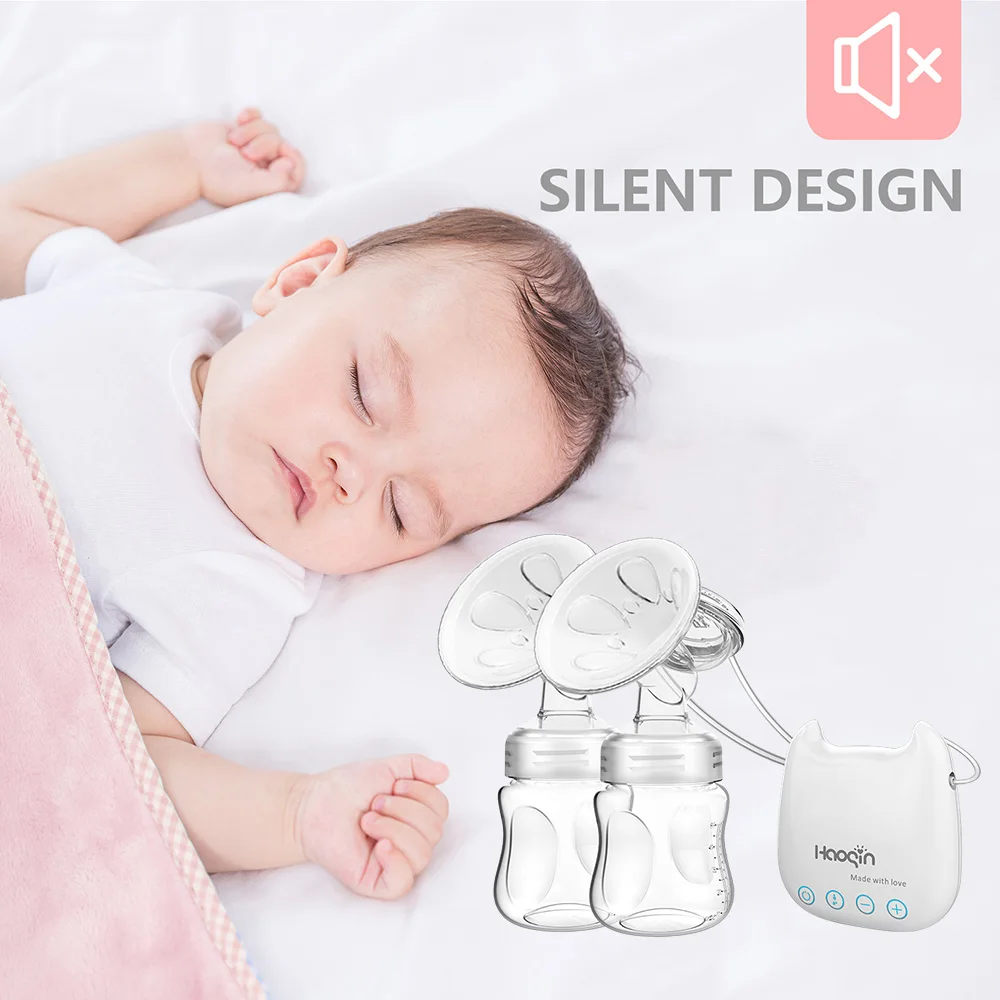 YOUHA Electric Breast Pump Portable Automatic Hans-free Double Breast Pumps Silicone Breast Pump Baby Breastfeeding Accessories 6