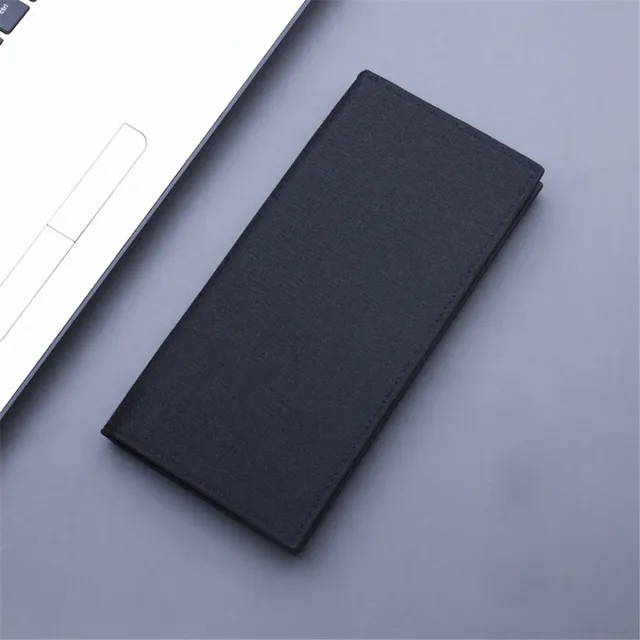 Business Wallet Men Long Purse Canvas Male Wallet And Purse Credit Card Holder Wallet Black/Blue/Gray Slim Wallet Men Winter New Black