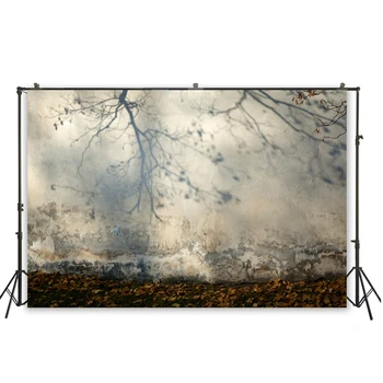 

HUAYI Fallen Leaves Decoratioin Heavily Clounded Background Backdrops For Natural Scene Photoshoot Photography Backdrops D-5161