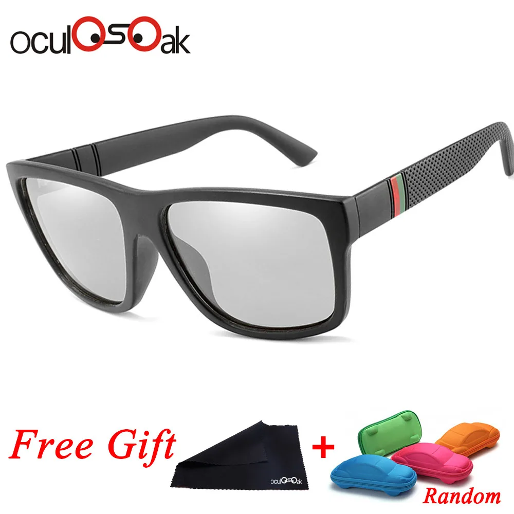 

Brand Photochromic Sunglasses Men Polarized Chameleon Discoloration Sun Glasses Outdoors Sports Square Driving Accessories 2019