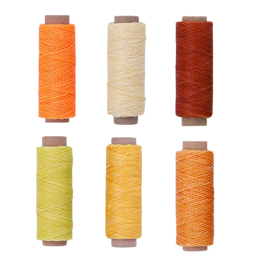 150D 50M Flat Waxed Thread Wax String Cord Sewing Craft Tool Portable for DIY Handicraft Leather Products | Дом и сад