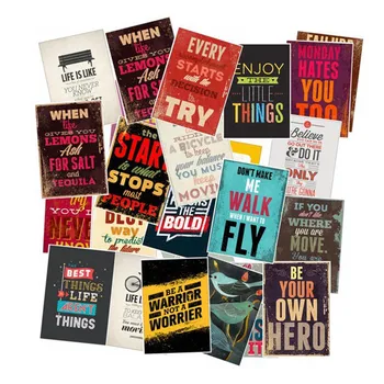 

25 Pcs Inspirational Discourse Series Diary Stickers Planner Memo Scrapbooking Sticker Luggage Box Decoration Stickers