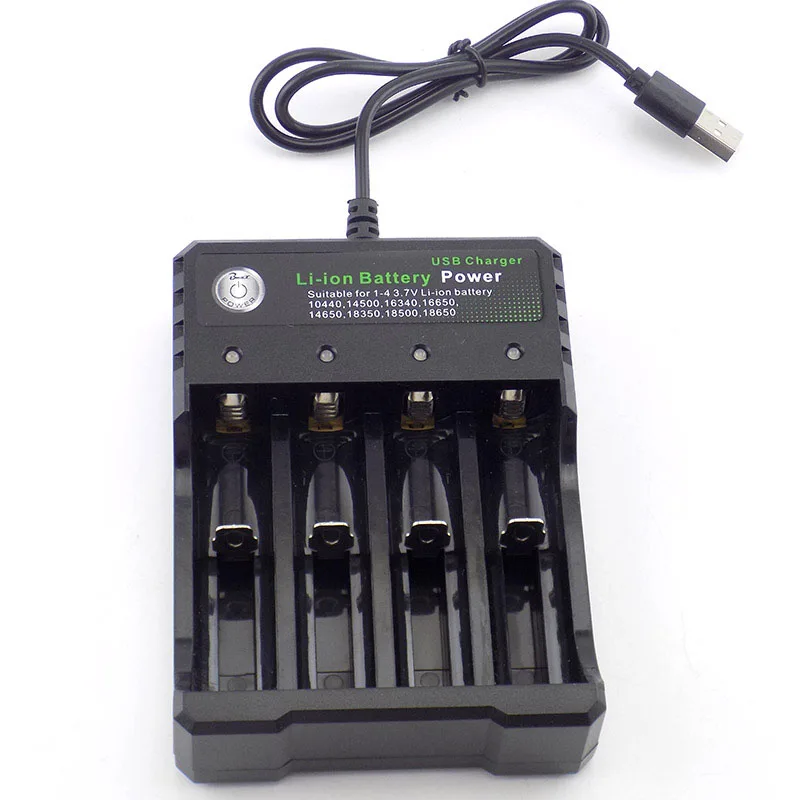 Battery Charger USB Rechargeable 18650 14500 AA AAA 1.2V 3.7V Li-ion 1/2/3 port