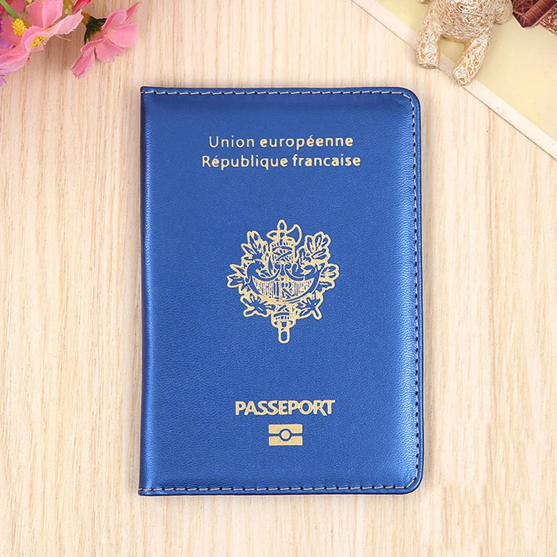 Модная французская Обложка для паспорта, держатель для паспорта, мужской женский кошелек для путешествий, сплошной цвет, из искусственной кожи, чехол для паспорта, бизнес держатель для карт
