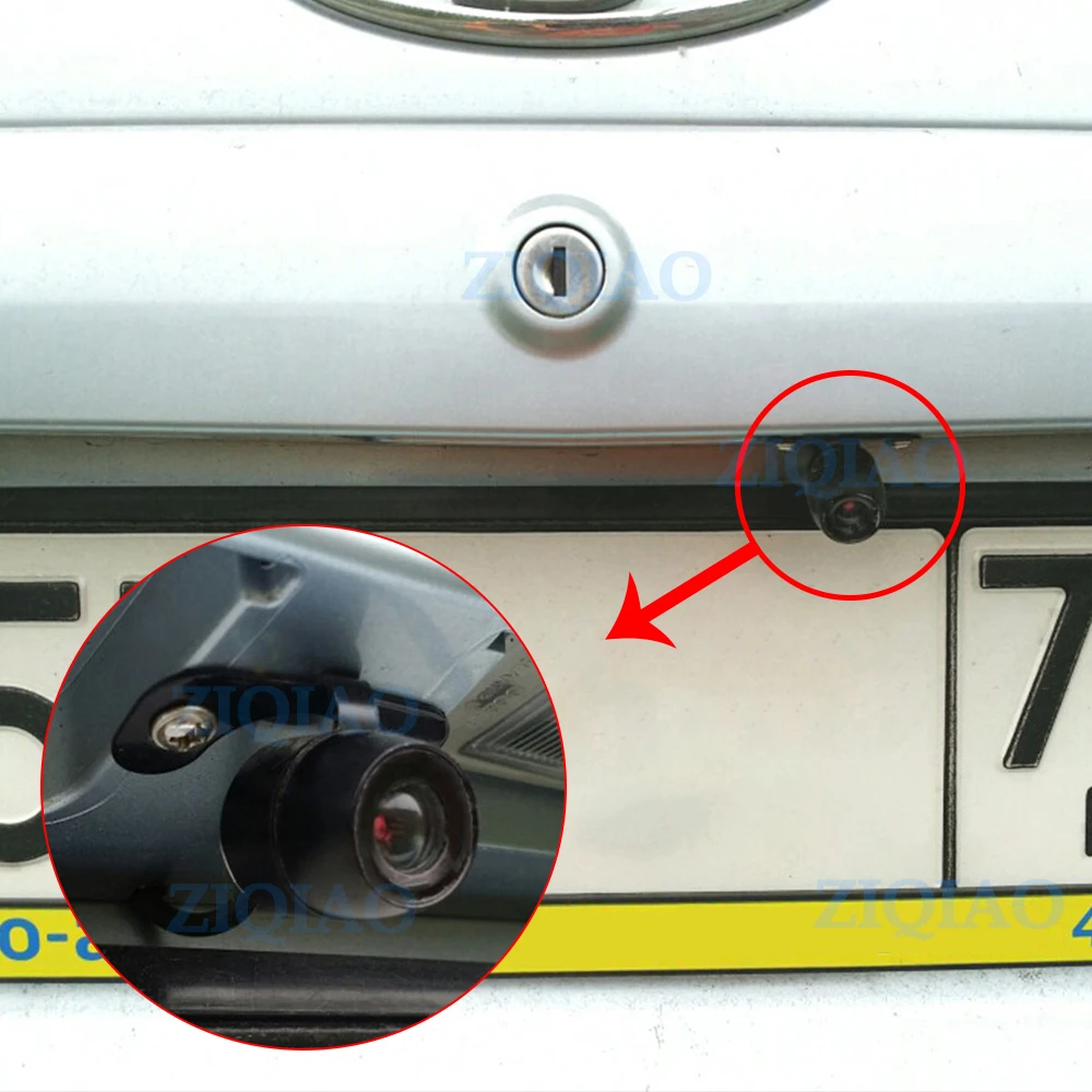 Günstige ZIQIAO Auto Rückansicht Kamera Unterstützung Überwachung Rückfahrhilfe Lineal Linien Optional Vorderansicht Kamera HS005 HS076 HS077